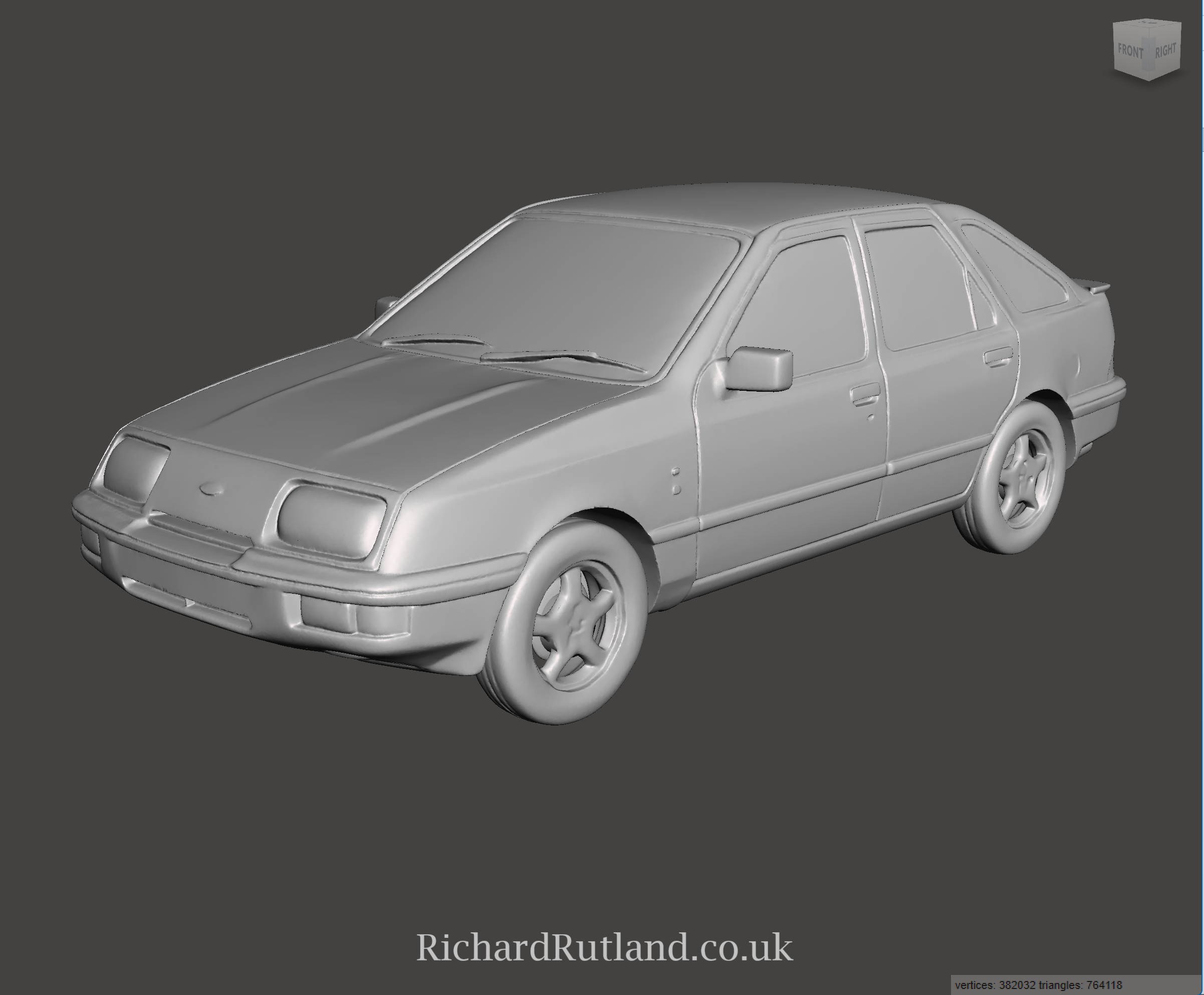 3D Printed Resin Model of Ford Sierra XR 4x4 1986