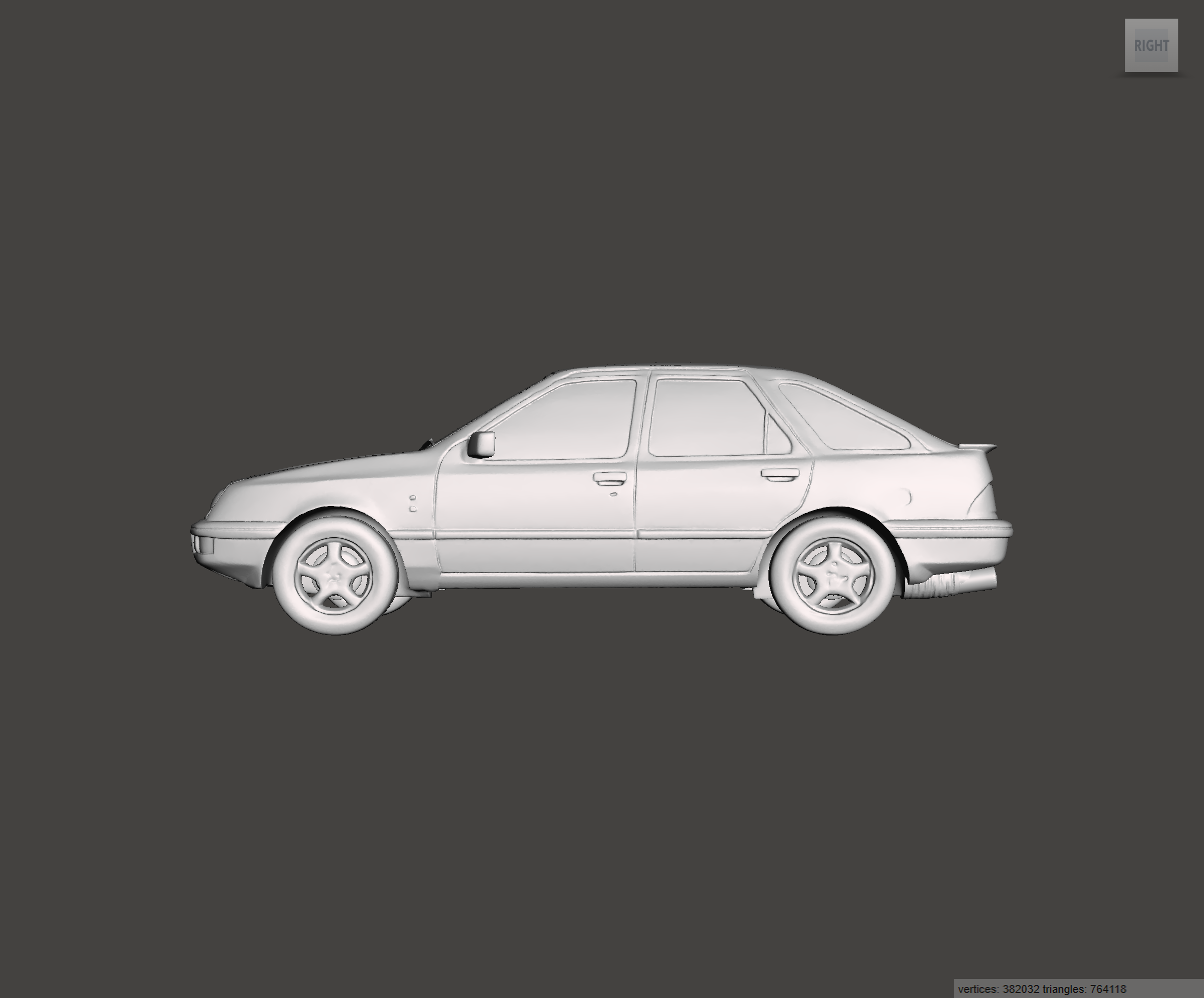 3D Printed Resin Model of Ford Sierra XR 4x4 1986