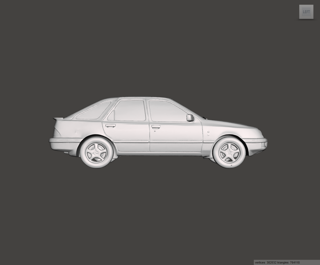 3D Printed Resin Model of Ford Sierra XR 4x4 1986