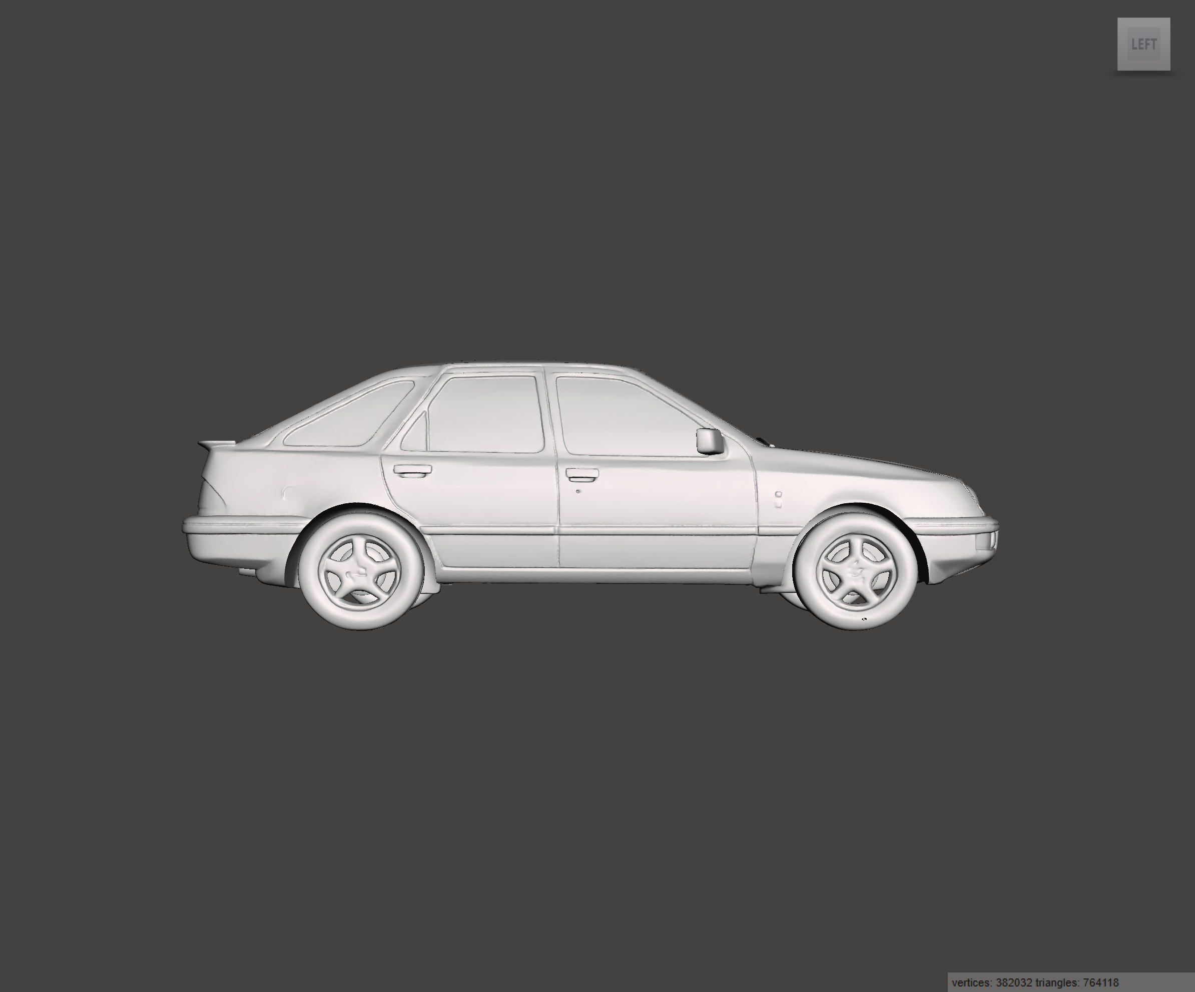 3D Printed Resin Model of Ford Sierra XR 4x4 1986