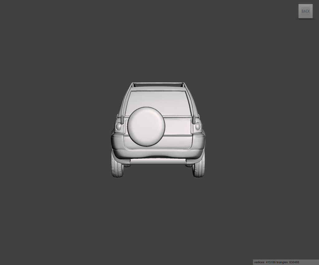 3D Printed Resin Model of Land Rover Feeelander Mk1 3door 2002