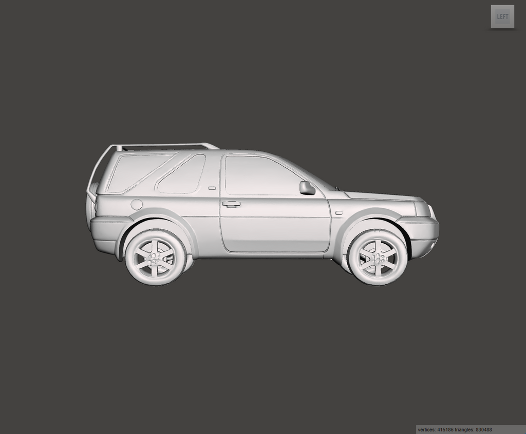 3D Printed Resin Model of Land Rover Feeelander Mk1 3door 2002