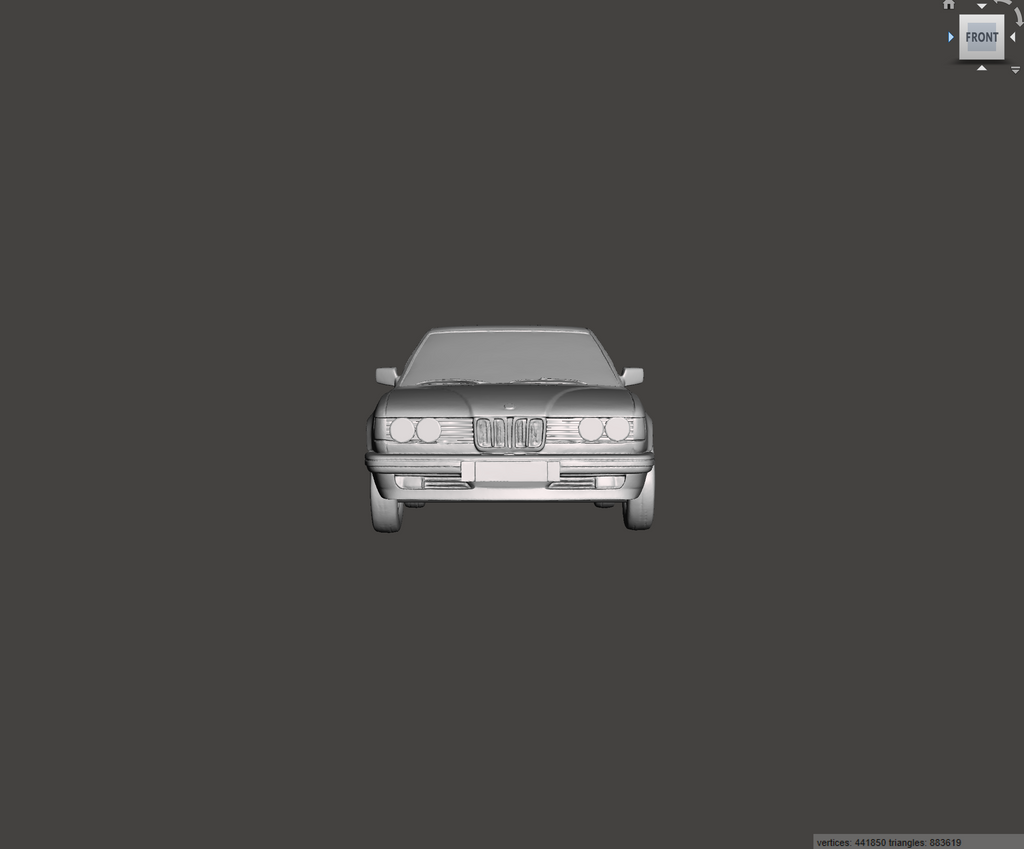3D Printed Resin Model of BMW 735i E32 1987