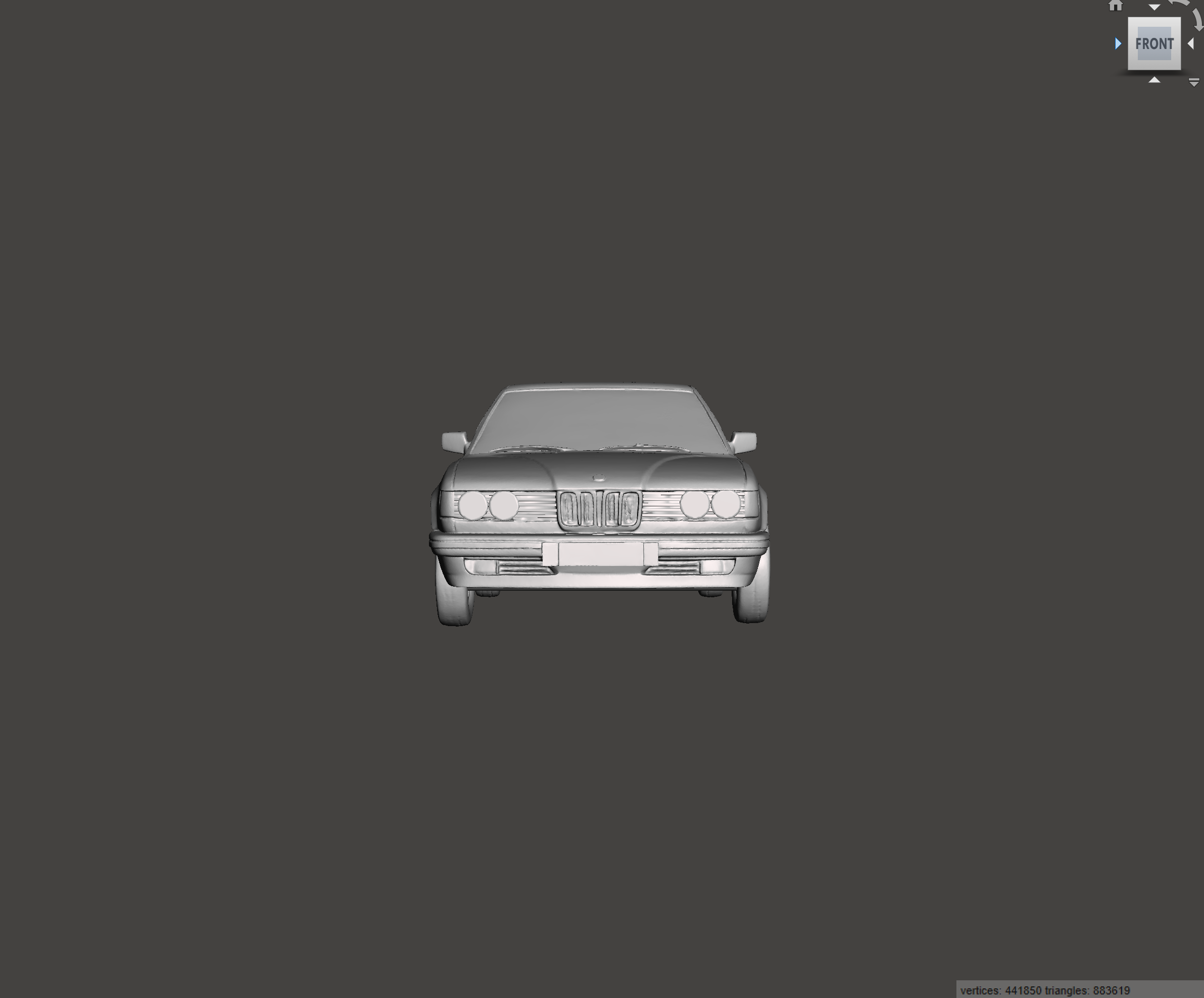 3D Printed Resin Model of BMW 735i E32 1987