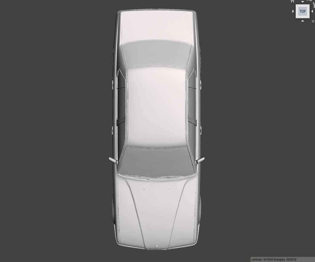 3D Printed Resin Model of BMW 735i E32 1987