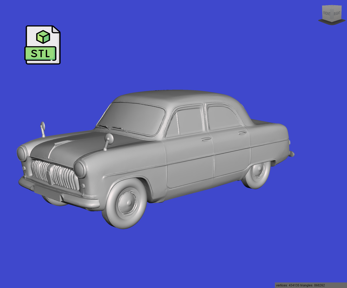 Digital Download of 3D Printed Ford Consul EOTA 1953 prescale