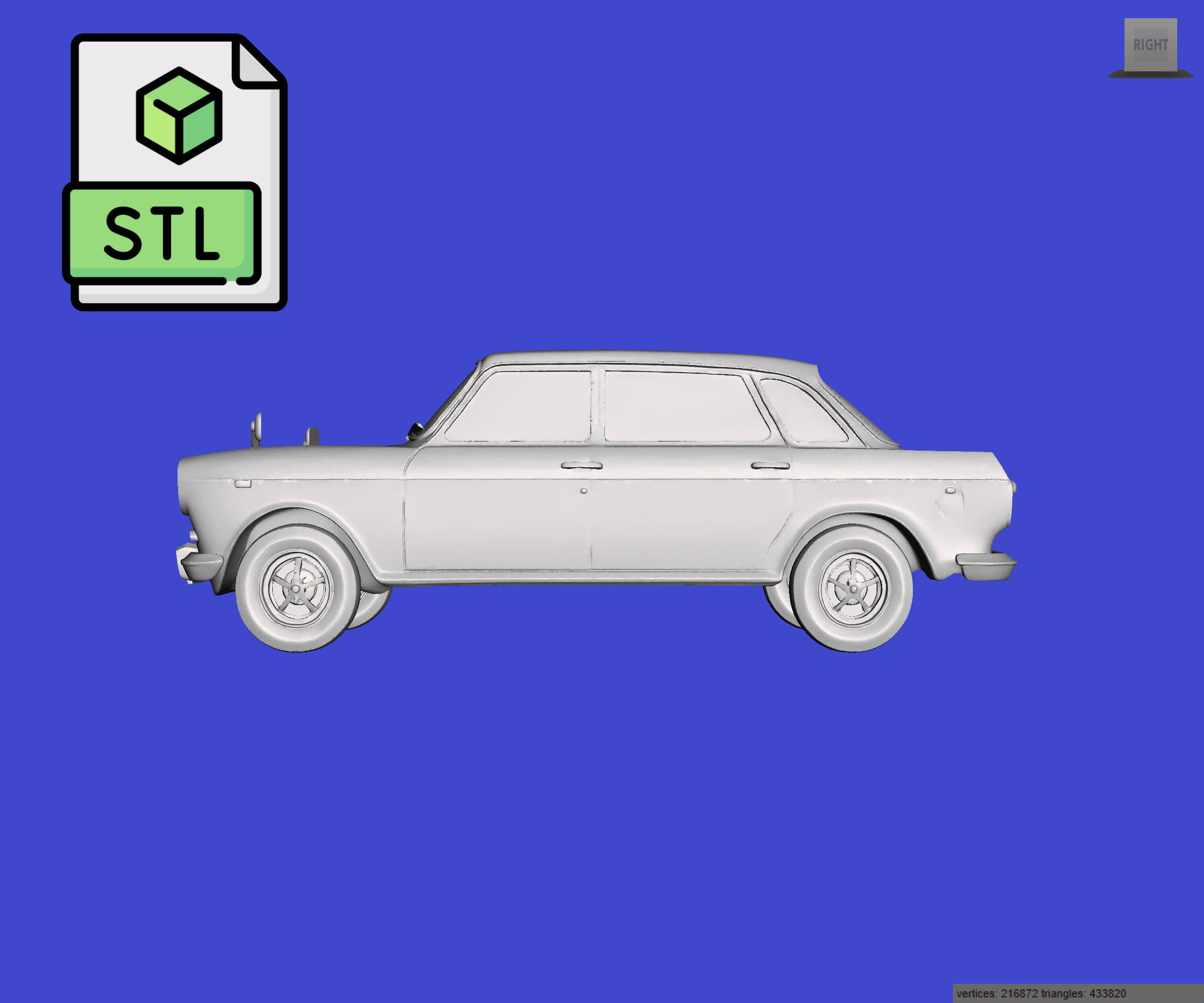 Digital Download of 3D Printed Austin 1800 MKII 1969