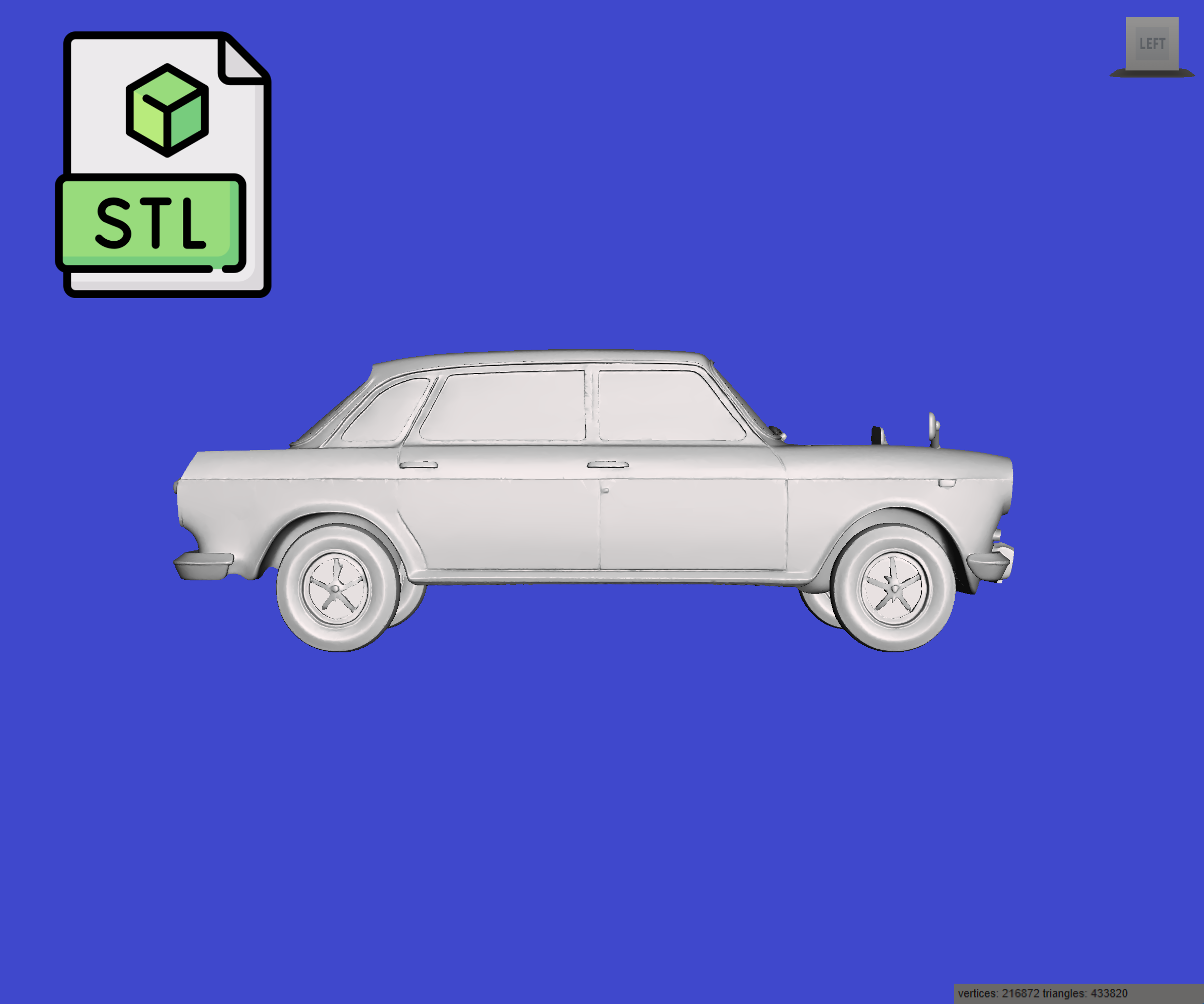 Digital Download of 3D Printed Austin 1800 MKII 1969