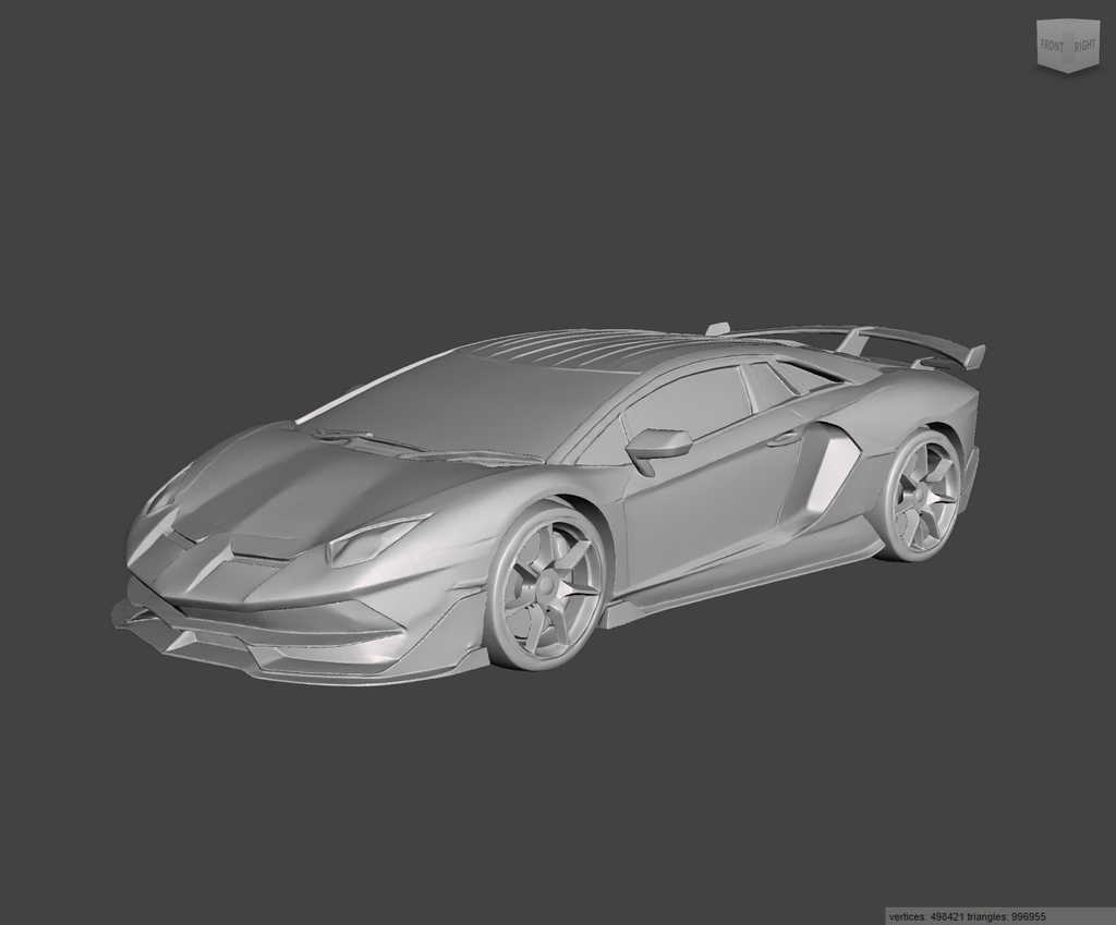 3D Printed Resin Model of Lamborghini Aventador 2017