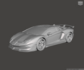 3D Printed Resin Model of Lamborghini Aventador 2017