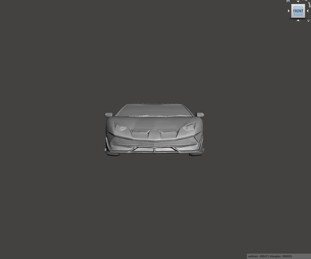 3D Printed Resin Model of Lamborghini Aventador 2017