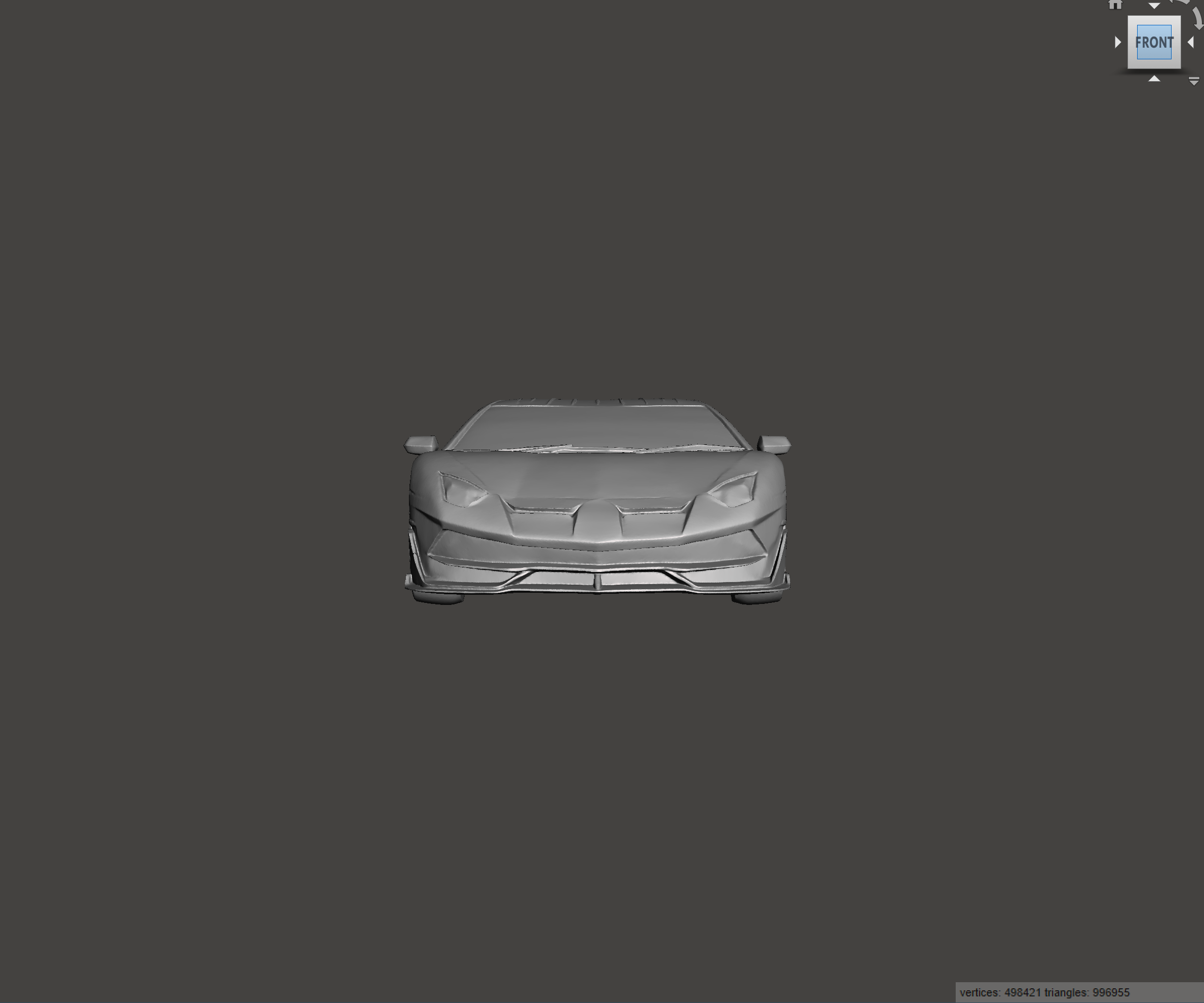 3D Printed Resin Model of Lamborghini Aventador 2017