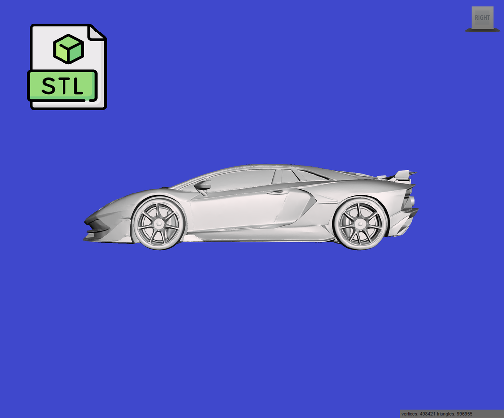 Digital Download of 3D Printed Lamborghini Aventador 2017