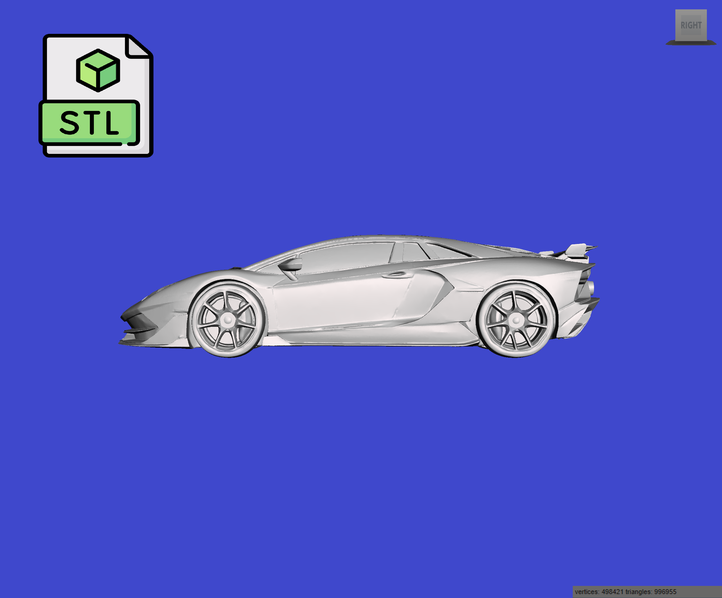 Digital Download of 3D Printed Lamborghini Aventador 2017