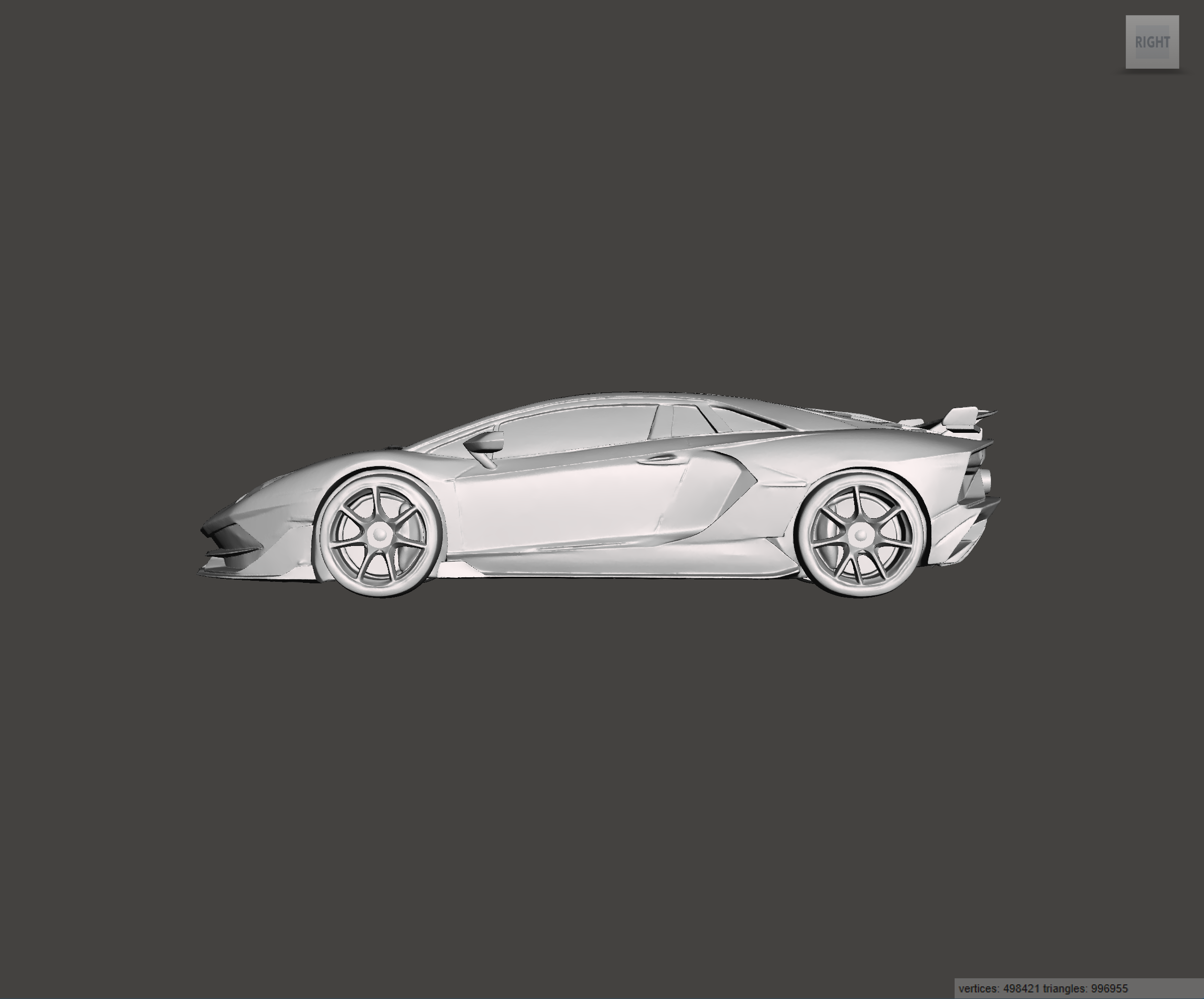 3D Printed Resin Model of Lamborghini Aventador 2017