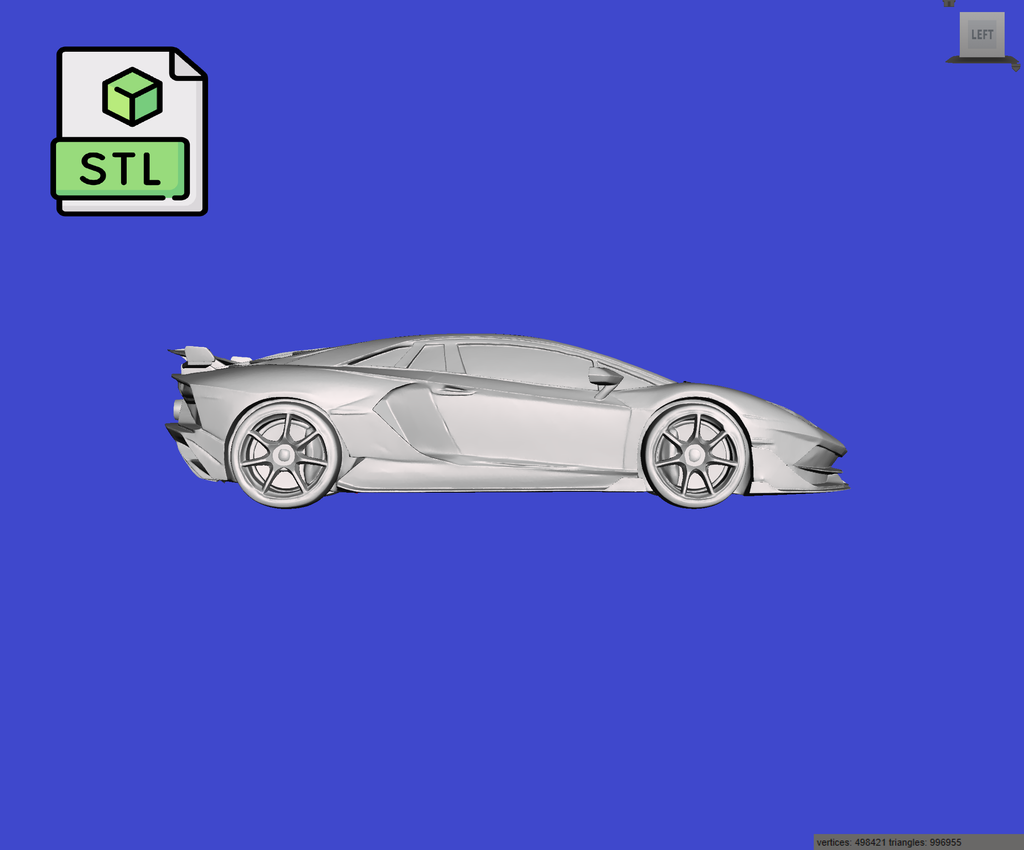Digital Download of 3D Printed Lamborghini Aventador 2017