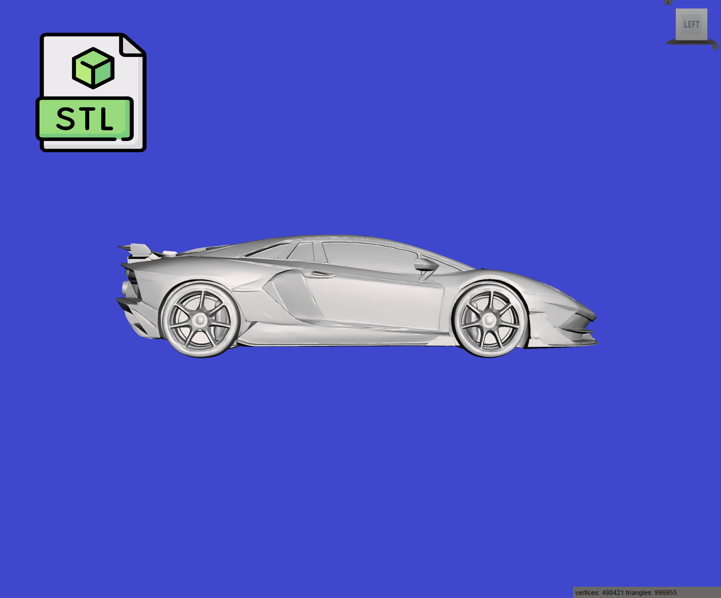 Digital Download of 3D Printed Lamborghini Aventador 2017
