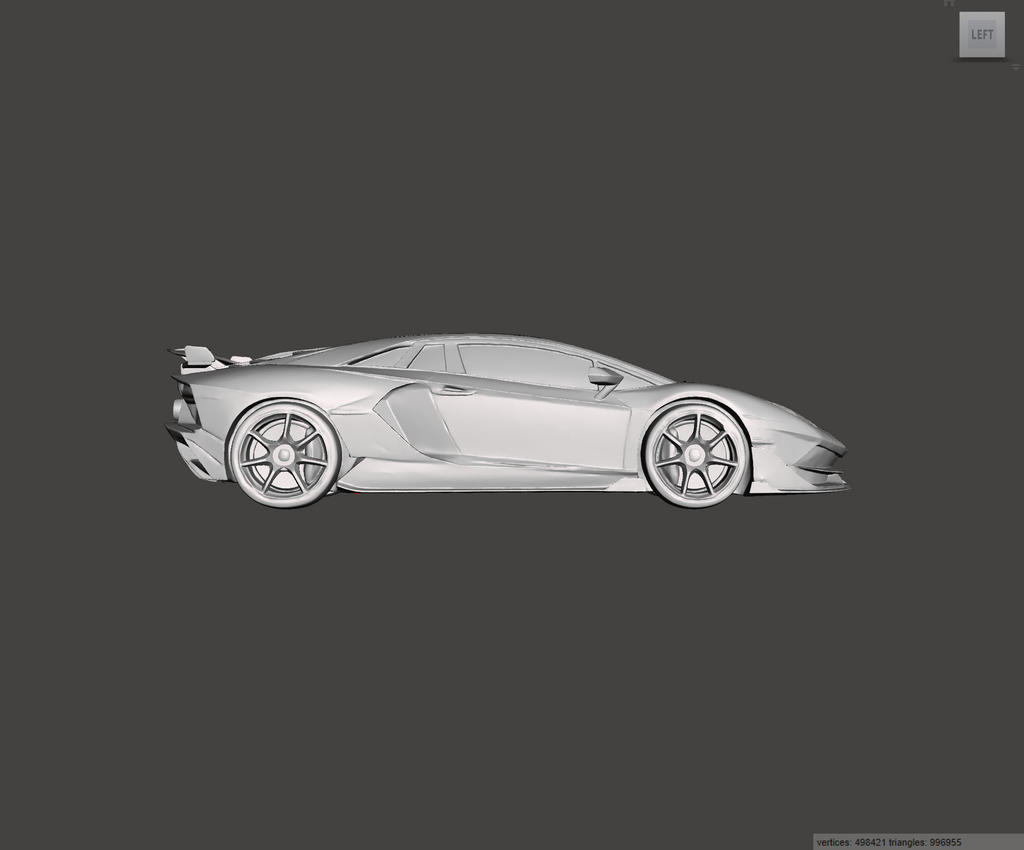 3D Printed Resin Model of Lamborghini Aventador 2017