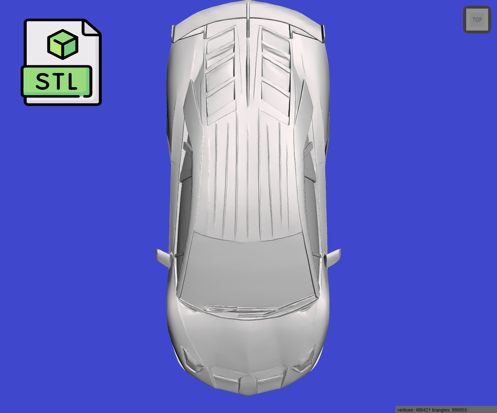 Digital Download of 3D Printed Lamborghini Aventador 2017