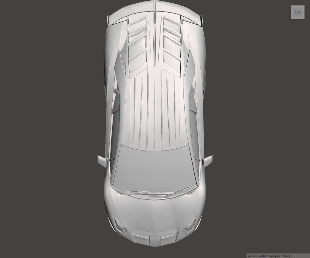3D Printed Resin Model of Lamborghini Aventador 2017
