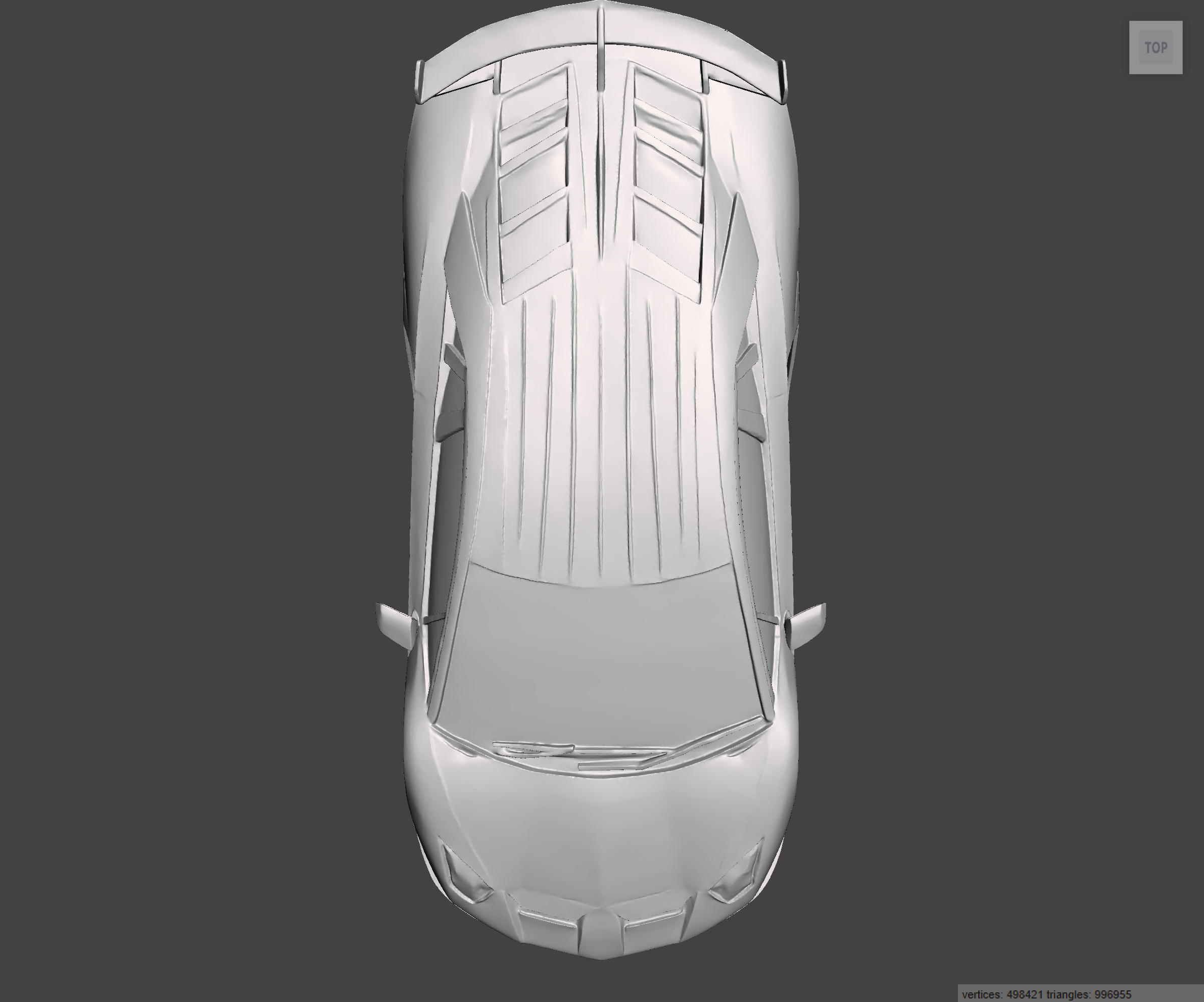 3D Printed Resin Model of Lamborghini Aventador 2017