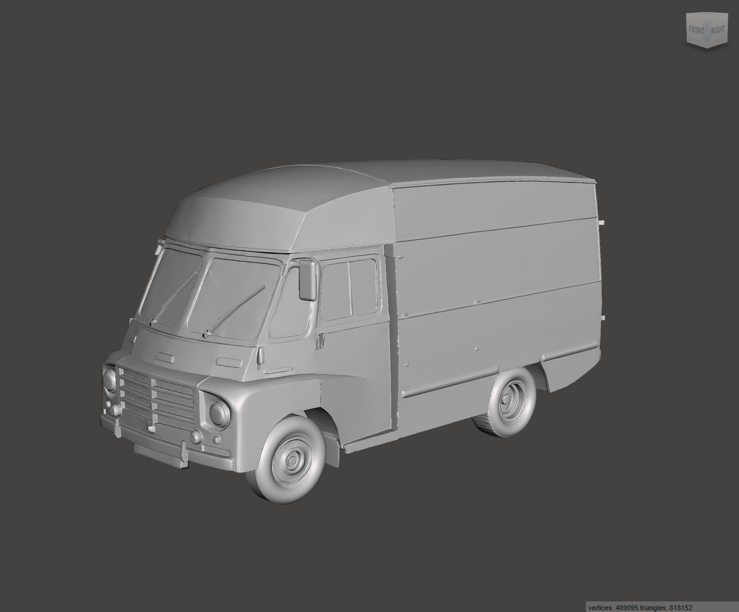 3D Printed Resin Model of Austin LD High Top Van 1962