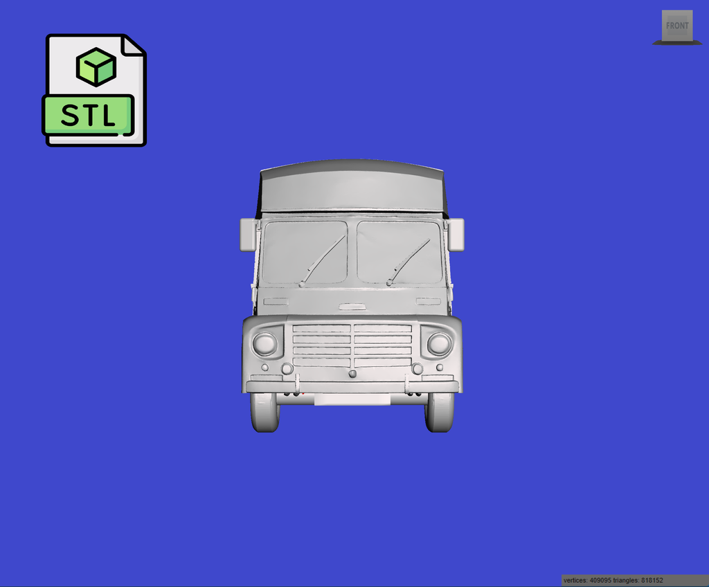 Digital Download of 3D Printed Austin LD High Top Van 1962