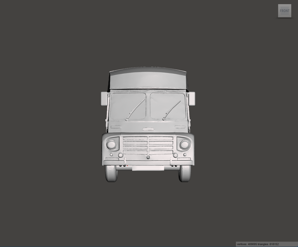 3D Printed Resin Model of Austin LD High Top Van 1962