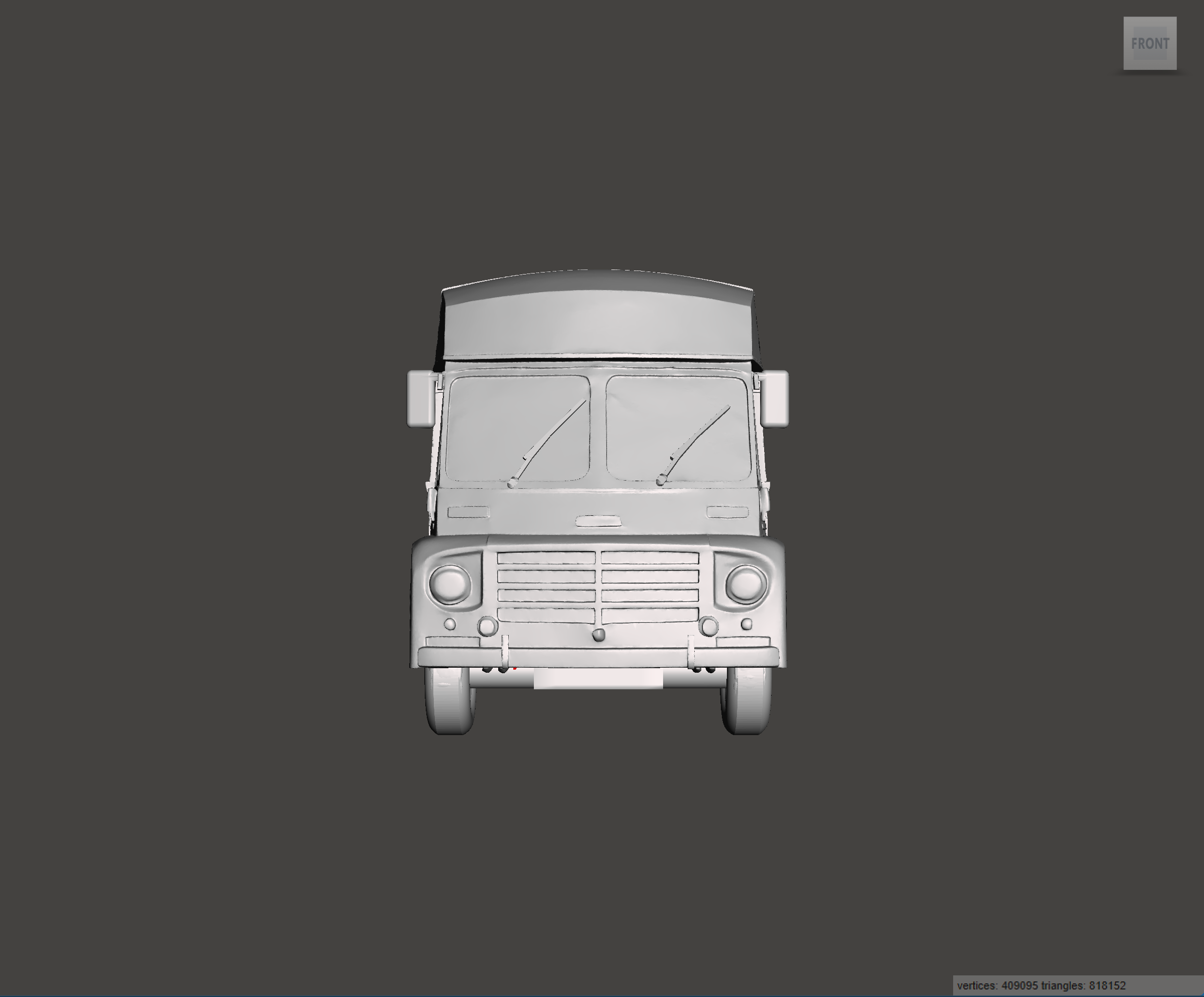 3D Printed Resin Model of Austin LD High Top Van 1962