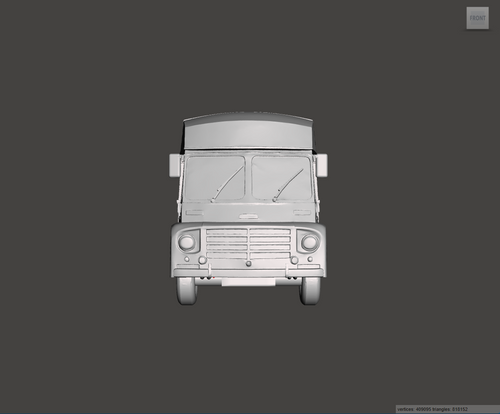 3D Printed Resin Model of Austin LD High Top Van 1962
