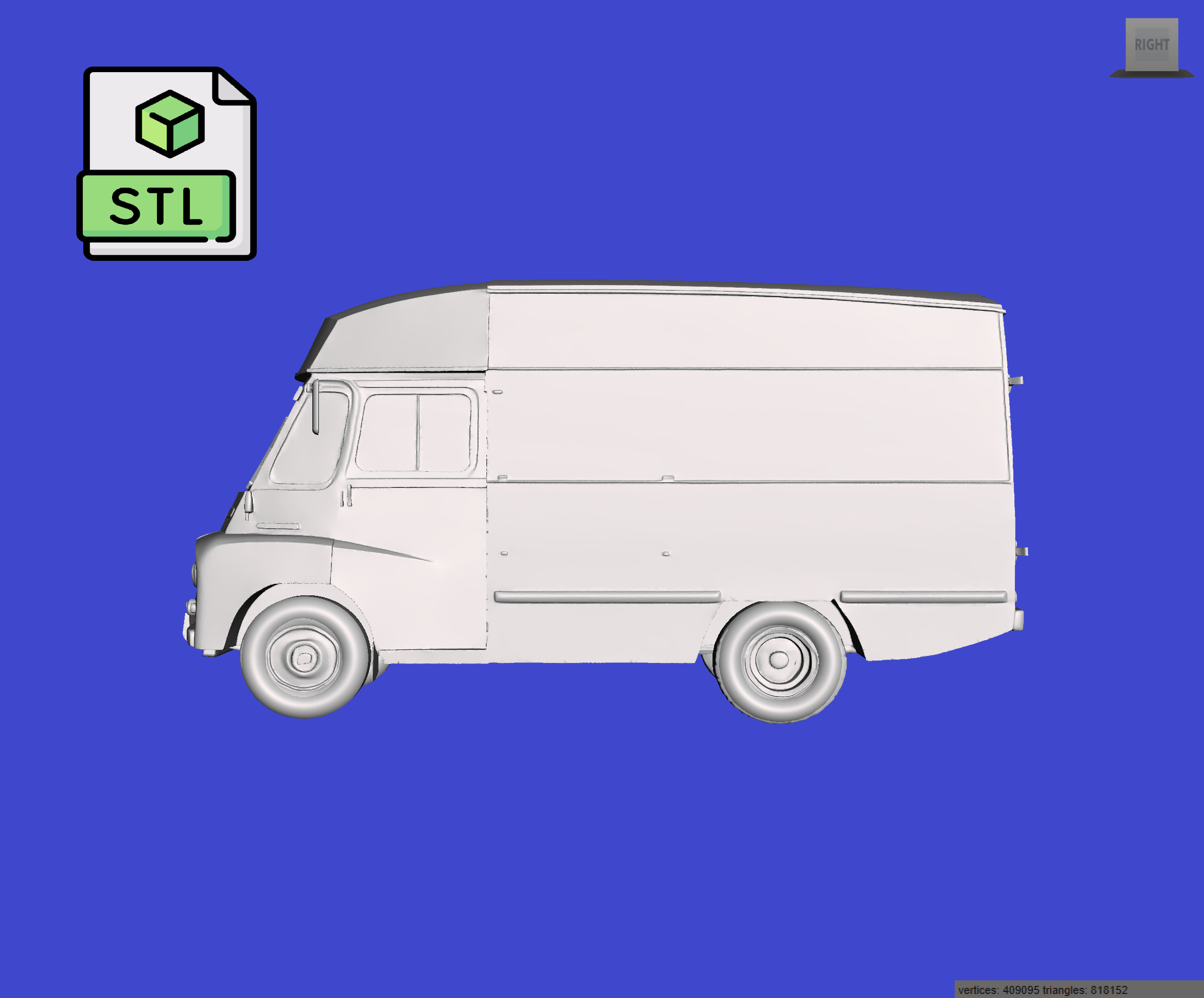 Digital Download of 3D Printed Austin LD High Top Van 1962
