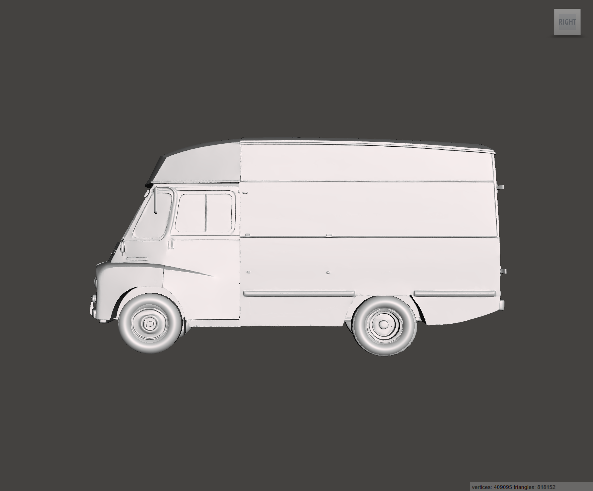 3D Printed Resin Model of Austin LD High Top Van 1962