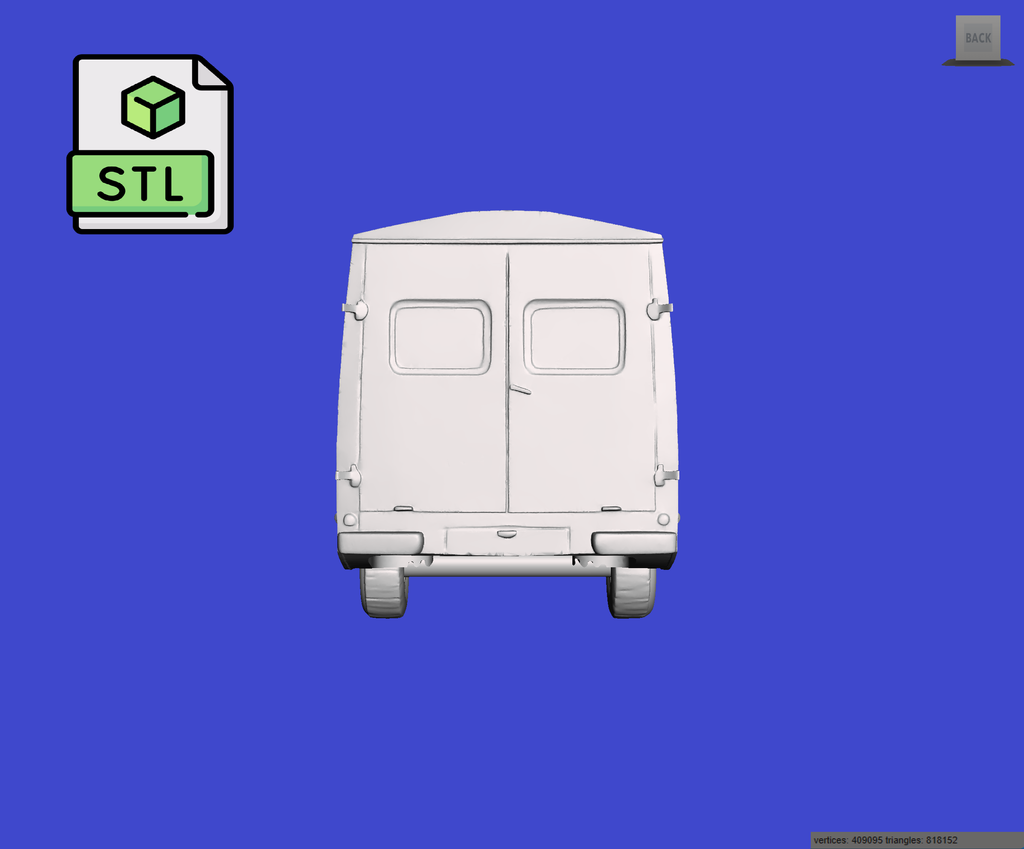 Digital Download of 3D Printed Austin LD High Top Van 1962