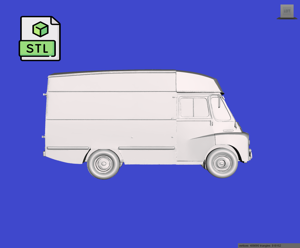 Digital Download of 3D Printed Austin LD High Top Van 1962