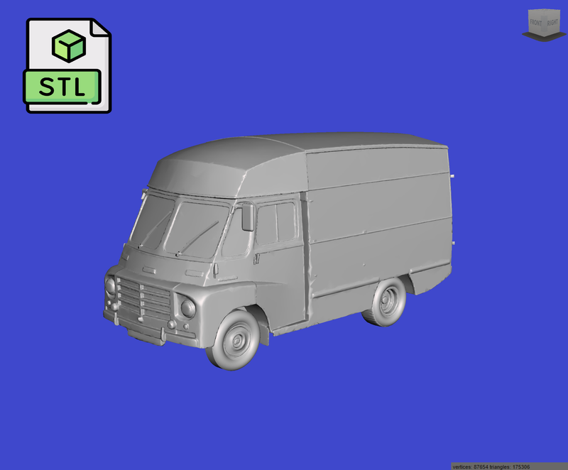 Digital Download of 3D Printed Austin LD High Top Van 1962