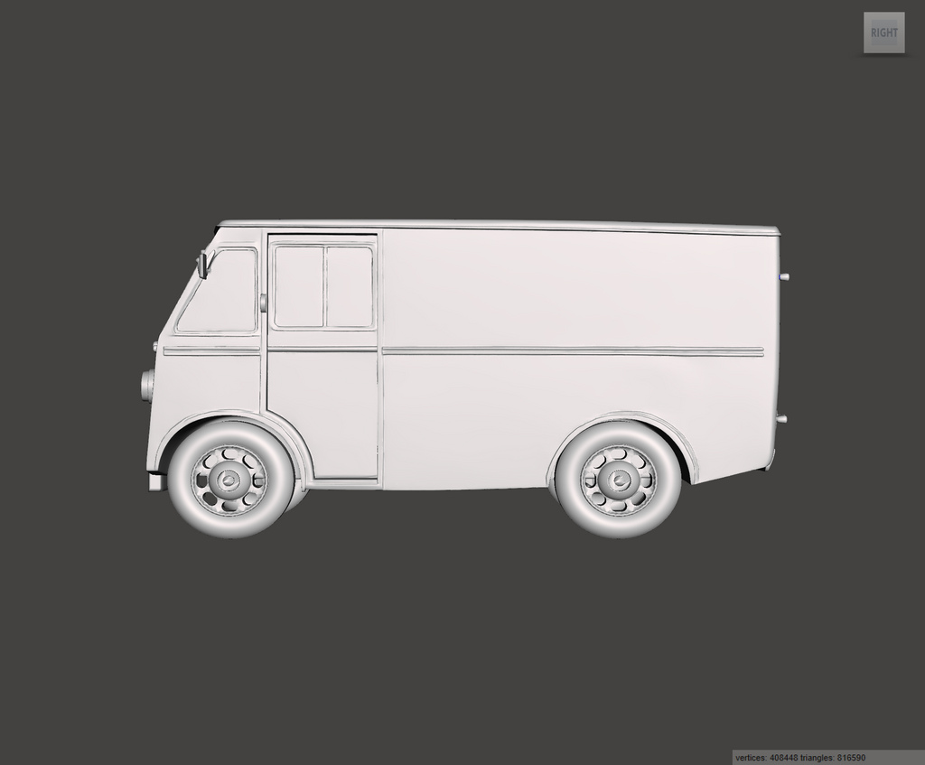 3D Printed Resin Model of Morris PV Van 1952