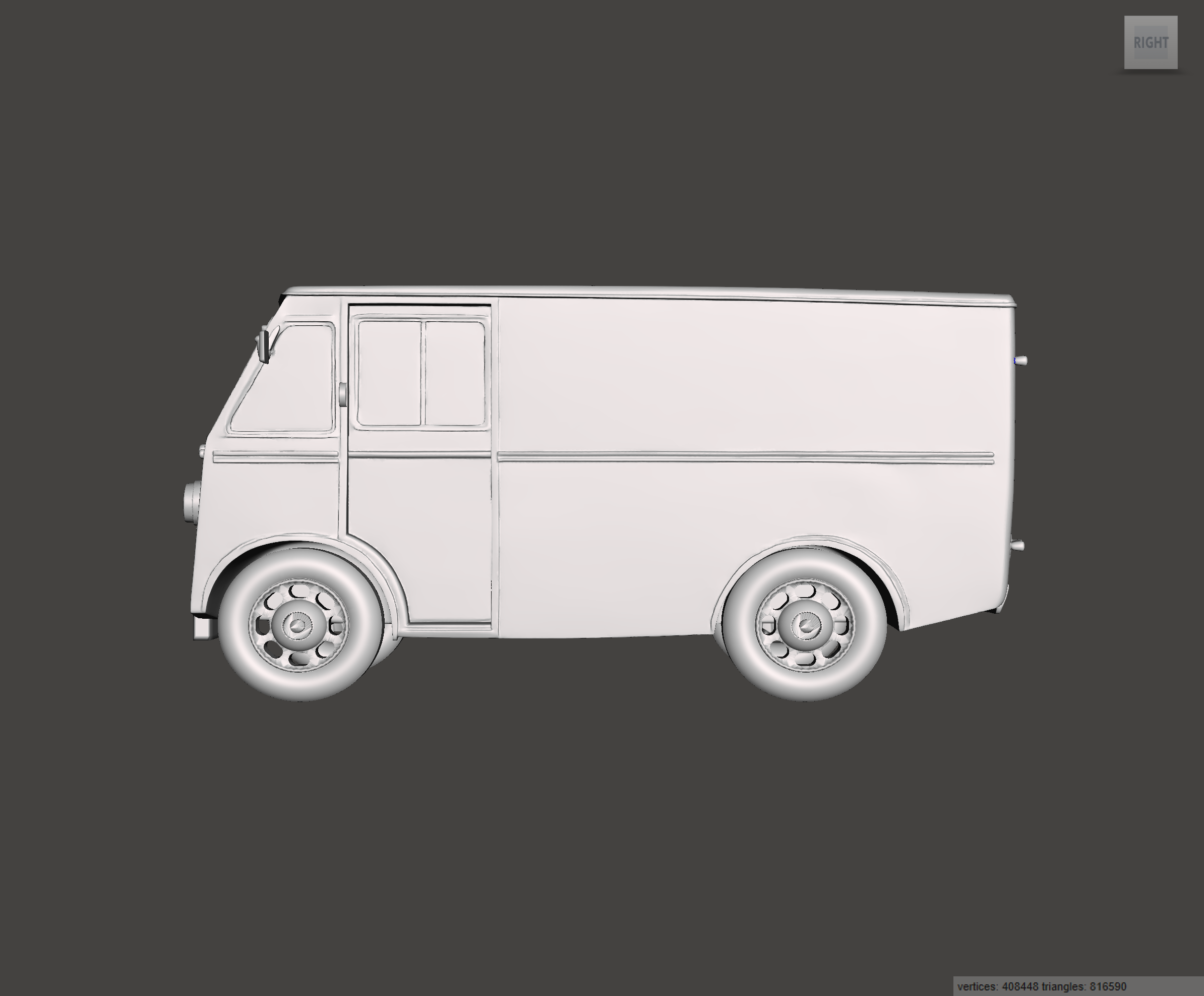 3D Printed Resin Model of Morris PV Van 1952
