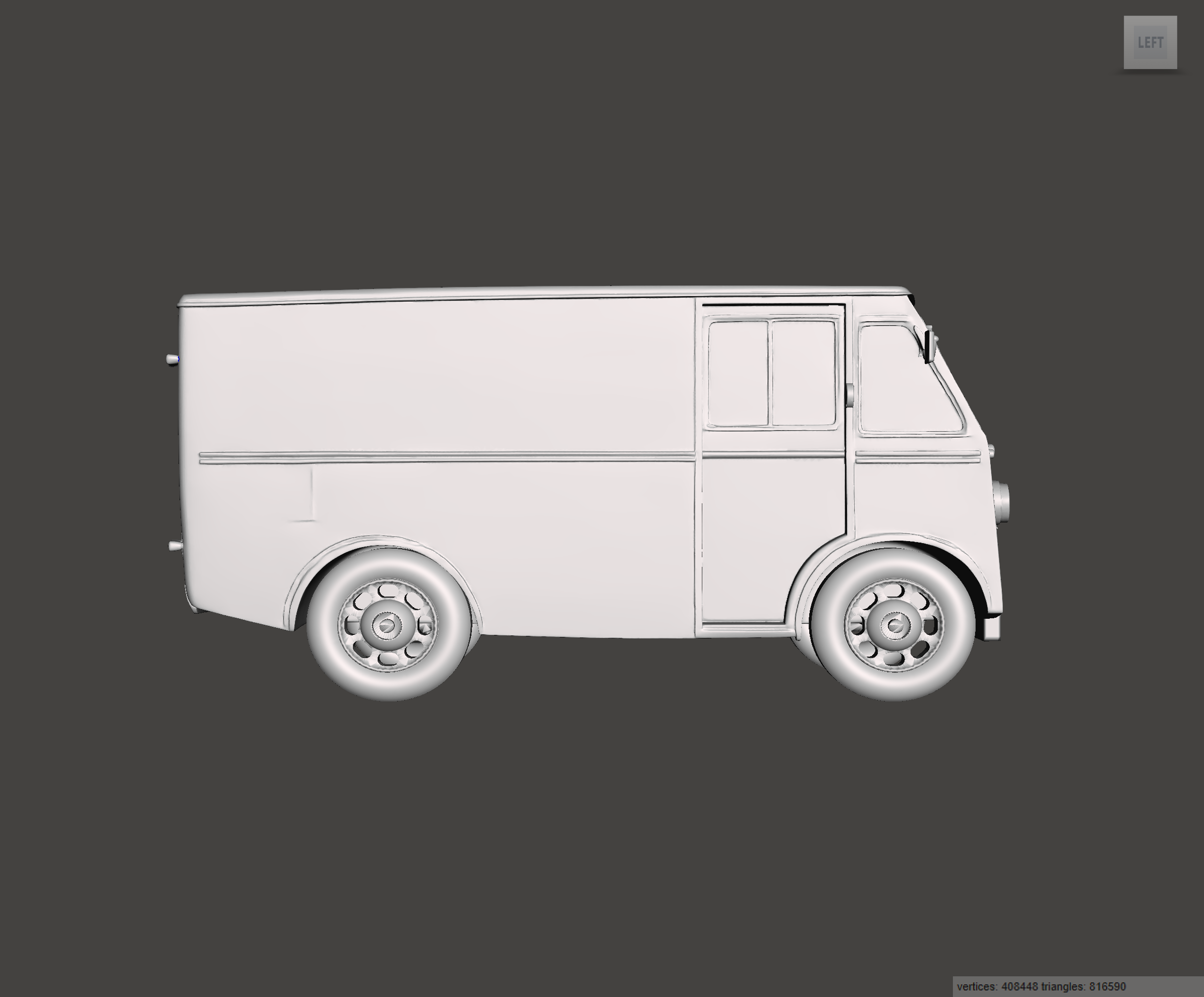 3D Printed Resin Model of Morris PV Van 1952