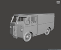 3D Printed Resin Model of Morris PV Van 1952