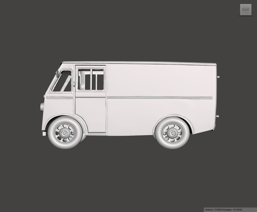 3D Printed Resin Model of Morris PV Van 1952