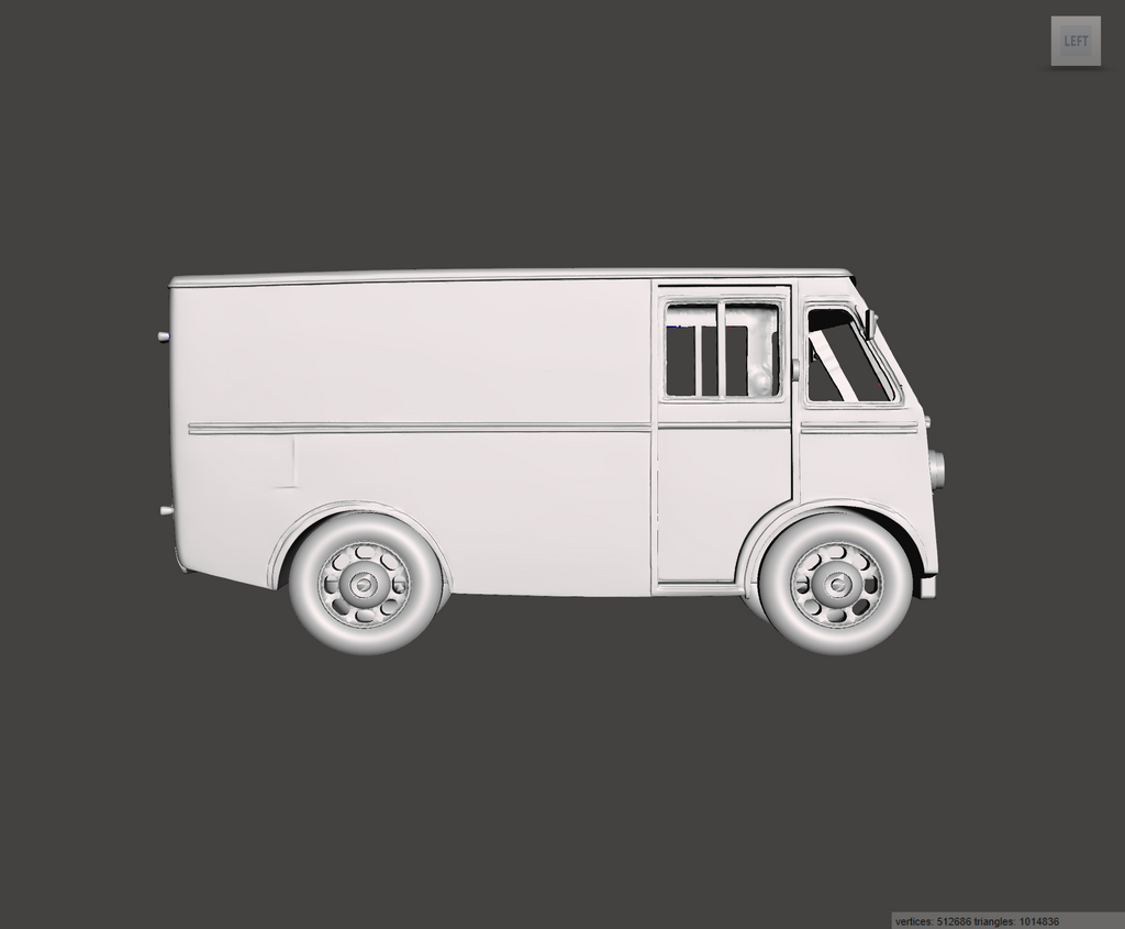 3D Printed Resin Model of Morris PV Van 1952
