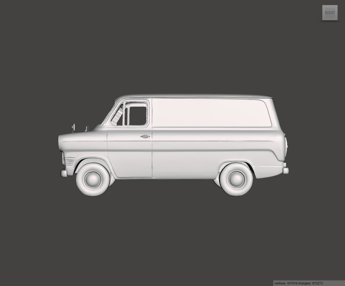 3D Printed Resin Model of Ford Transit Mk1 Van 1973