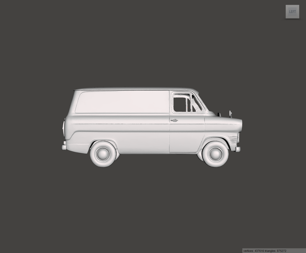 3D Printed Resin Model of Ford Transit Mk1 Van 1973