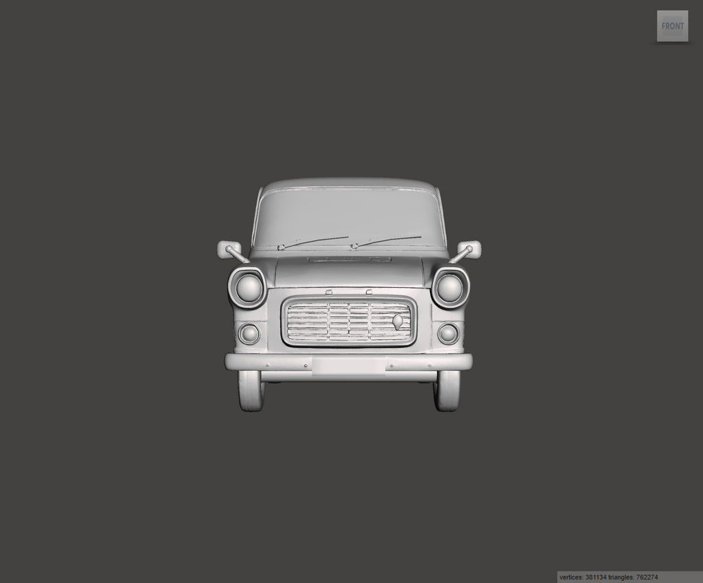 3D Printed Resin Model of Ford Transit Mk1 Van 1973