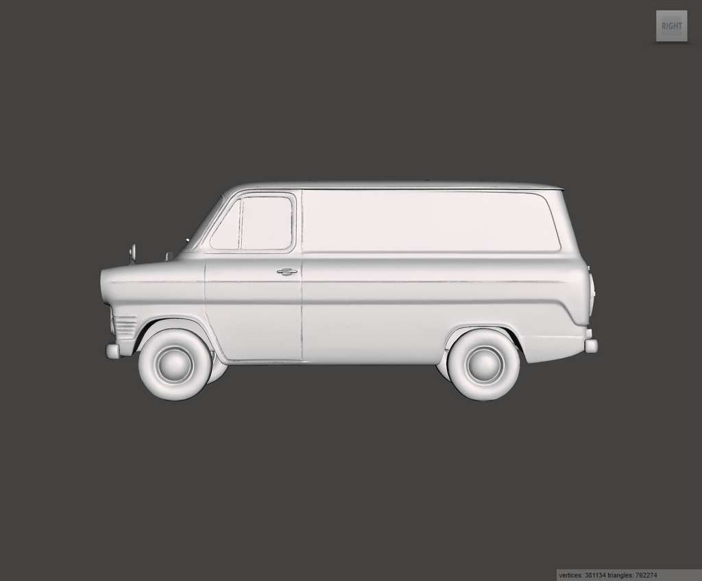 3D Printed Resin Model of Ford Transit Mk1 Van 1973