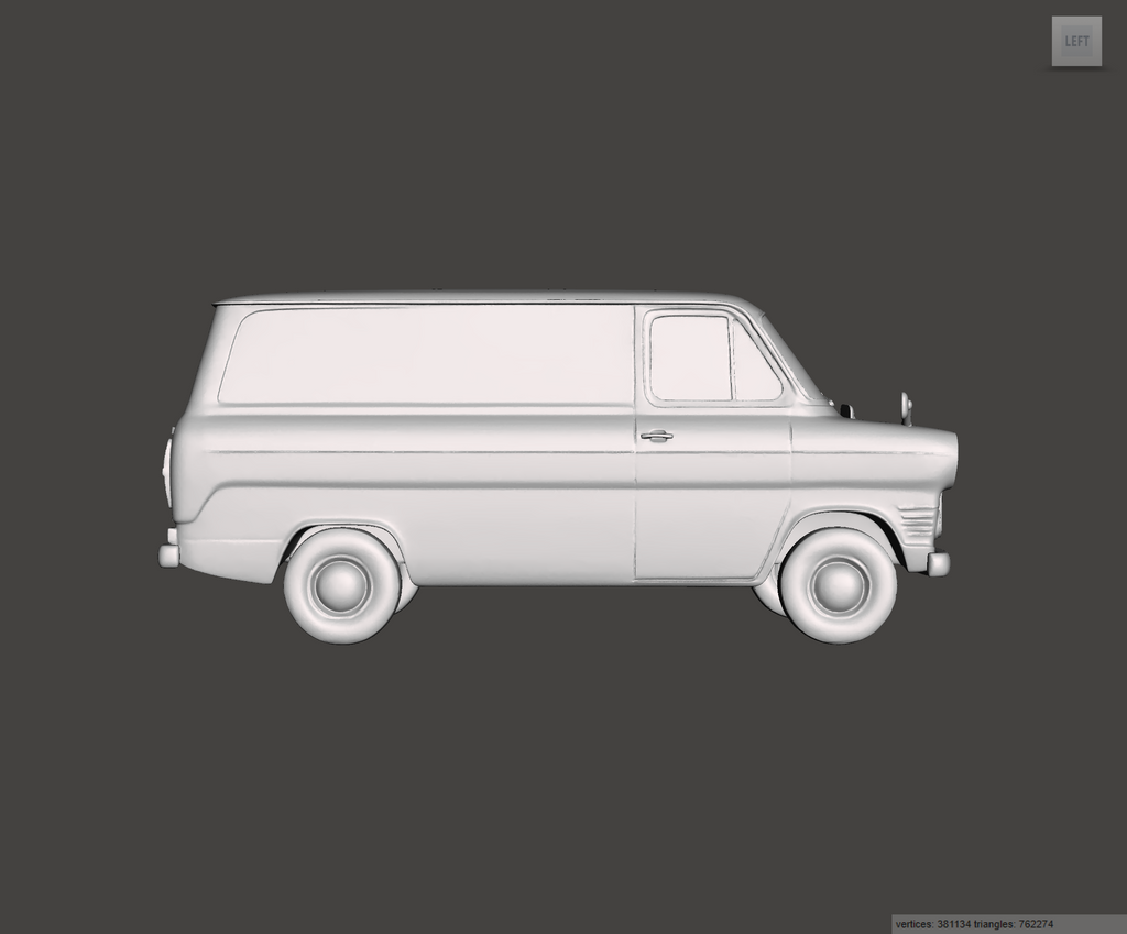 3D Printed Resin Model of Ford Transit Mk1 Van 1973