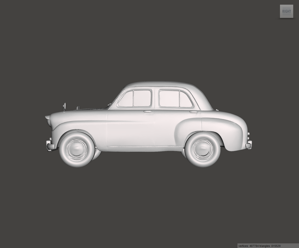 3D Printed Resin Model of Austin A30 1956