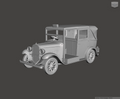 3D Printed Resin Model of Austin 12-4 Taxi Cab 1937