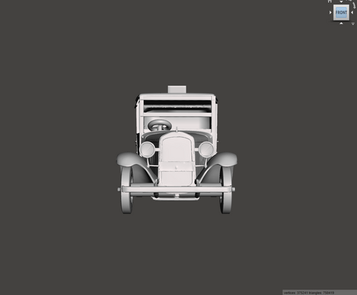 3D Printed Resin Model of Austin 12-4 Taxi Cab 1937