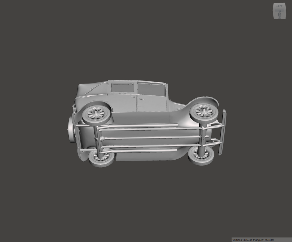 3D Printed Resin Model of Austin 12-4 Taxi Cab 1937